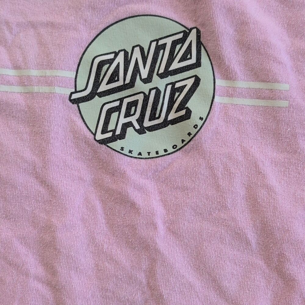 Vintage Y2K Santa Cruz Classic Dot Pink Long Sleeve Crew Neck Tee Men's Size L